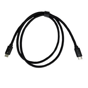 Adat- és töltőkábel, USB-C/USB-C, 1 méter, fekete