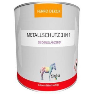 Fémvédő festék -Ferro Dekor 3in1- fekete, 750 ml