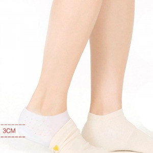 Szilikonos sarokemelő párna, sarokemelő 3 cm-es - áttetsző