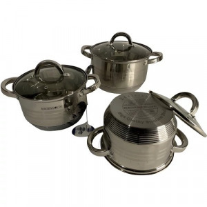 Rozsdamentes 6 részes edénykészlet