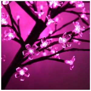 Dekorációs sakura Led fa, 92db led, 130cm, rózsaszín