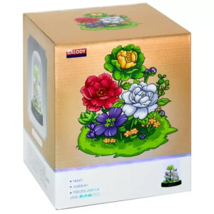 Balody Mini Blocks - Jázmin virágcsokor üvegbúrában (385 db-os készlet)