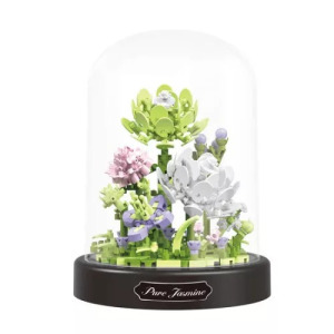 Balody Mini Blocks - Jázmin virágcsokor üvegbúrában (385 db-os készlet)