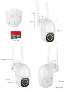 Biztonsági vízálló kültéri kamera 1080 HD