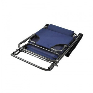 Összecsukható nyugágy, napozóágy, szék fejtámlával - kék