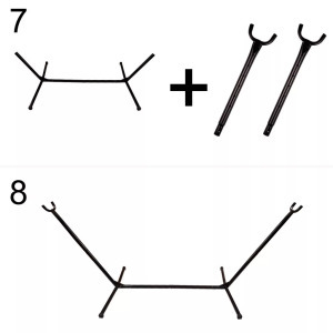 Két személyes kerti függőágy fém vázzal -200 cm