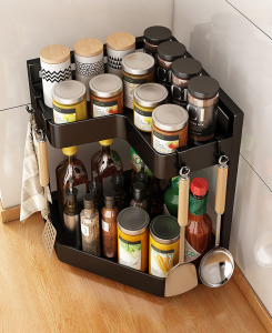 Konyhai sarokpolc - fűszer- és tárolóállvány