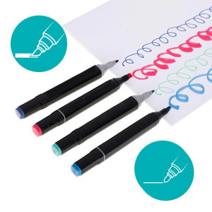 Kétvégű alkoholos marker készlet kézitáskában