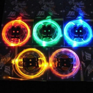 Világító cipőfűző, LED cipőfűző 1 pár, piros