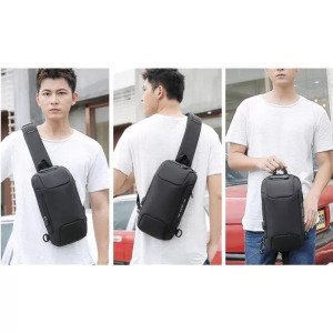 Ozuko biztonsági záras hátizsák (18×10×35 cm), terepmintás