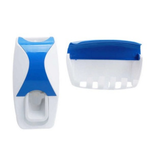 Fogkrém adagoló, fogkefe tartó - kék - MS-827