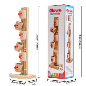 Interaktív bohóc-témájú márványfutó játék