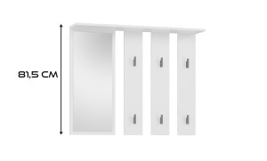 Drohmo Parma tükrös fogas, 100x81,5x15 cm, fehér