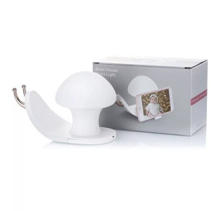 Éjjeli LED csigalámpa, 3 fényerő/színhőmérséklet, telefontartó+akkumulátor