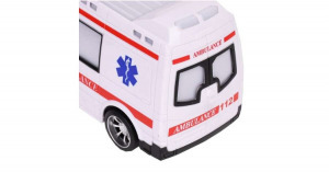Távirányítós mentőautó, hanggal és fénnyel, 1:18, fehér