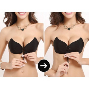 Pánt nélküli, öntapadós push-up melltartó 2 darab D méret