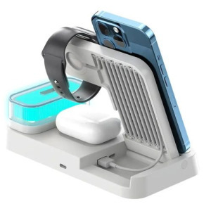 4in1 indukciós 15W töltőállomás Apple iPhone/Watch/AirPods készülékekhez