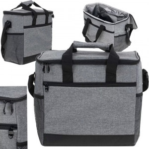 Thermo uzsonnás táska, ételhordó, szürke - 16 liter