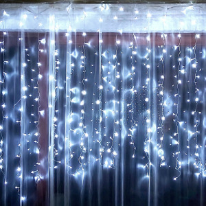 3 x 3 méter fényfüggöny 280 Led 6000k 220V / hidegfehér