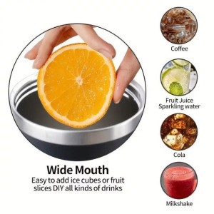 Duplafalú rozsdamentes acél vizespalack, 1l fehér