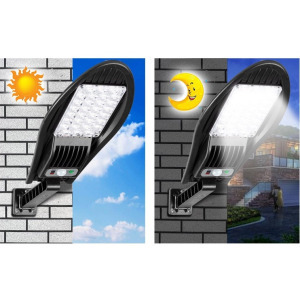 Kültéri vízálló napelemes LED fali lámpa távirányítóval, mozgásérzékelővel W777A