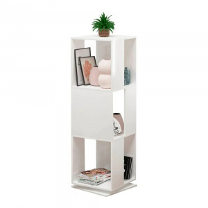 Forgó könyvespolc, 34x34x108cm, fehér