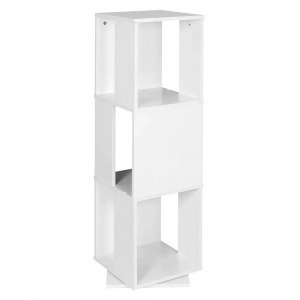 Forgó könyvespolc, 34x34x108cm, fehér