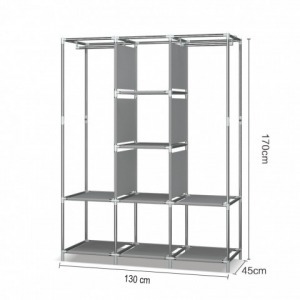 Mobil tárolószekrény 130x45x170 cm-es méretben, bordó
