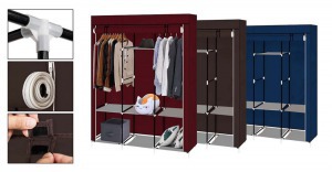 Mobil tárolószekrény 130x45x170 cm-es méretben, bordó