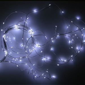 100 LED 8 programos beltéri mikroledes fényfüzér karácsonyfára 11,5 méter - hidegfehér