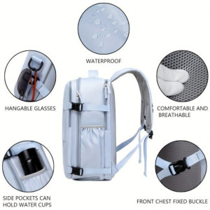 Nagy kapacitású utazó hátizsák, cipőtartó zsebbel - fekete-barna