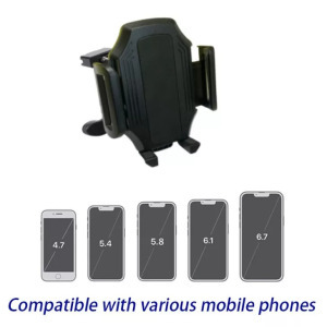 Autós mobiltelefon tartó, AV-360 szellőzőrácsra helyezhető, fekete