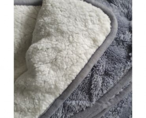 Luxus 2 rétegű ágytakaró/pléd 150x200cm - szürke - MS-947