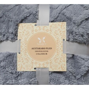 Luxus 2 rétegű ágytakaró/pléd 150x200cm - szürke - MS-947