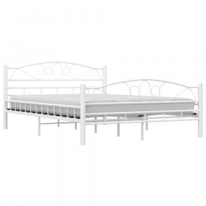 Mimi fém ágykeret ajándék ágyráccsal, 160 x 200 cm, fehér