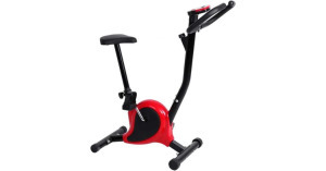 Mechanikus szobakerékpár kijelzővel és kalóriamérő funkcióval -piros-fekete