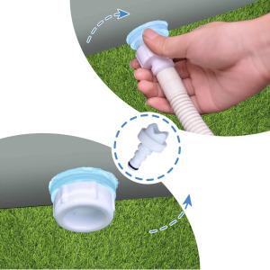 Avenli Frame Plus medenceszett köralakú szürke 366x100cm