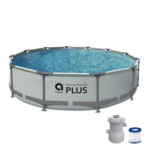 Avenli Frame Plus medenceszett köralakú szürke 366x100cm