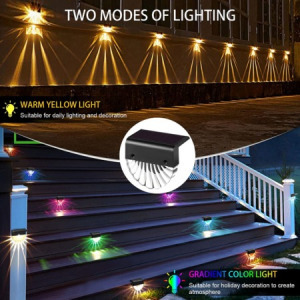 Solar Deck Lights kültéri dekorációs vízálló fali lámpa kagyló forma - 6 db - MS-806