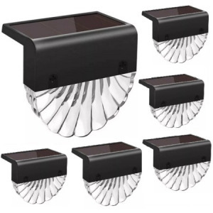 Solar Deck Lights kültéri dekorációs vízálló fali lámpa kagyló  6db