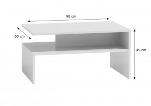 Drohmo Boston dohányzóasztal, fehér