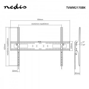 Nedis billenthető TV fali tartó 60-100  max képernyő súly:75 kg