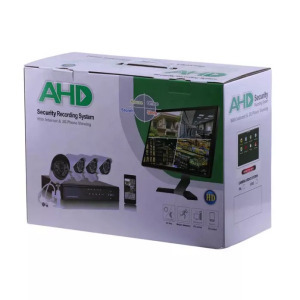 Full AHD CCTV 4 kamerás komplett biztonsági megfigyelő rendszer Full HD
