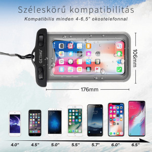 Vízálló telefontartó tasak