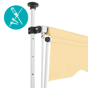 Feltekerhető napellenző, bézs, 250x120 cm