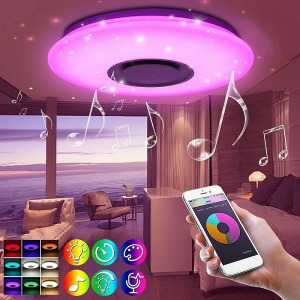 Smart Lamp - Intelligens RGBW mennyezeti lámpa Bluetooth hangszóróval, 3000-6500K Smart Lamp - Intelligens RGBW mennyezeti lámpa Bluetooth hangszóróval, 3000-6500K