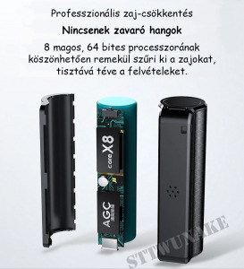 Sttwunake Professzionális diktafon 600 óra 16GB zajszűrés VOX hangra aktívál