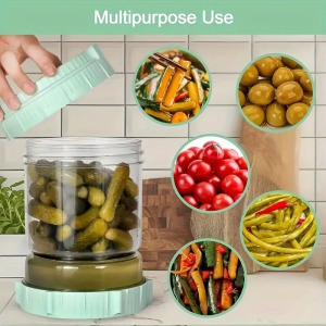 Szivárgásmentes savanyúság tartó villával