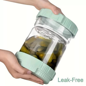 Szivárgásmentes savanyúság tartó villával