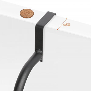 5 szintes, ajtóra akasztható fém fürdőszobai polc, törölközőtartó 5 db akasztóval